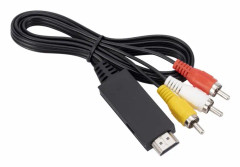 HDMI to AV 1080P HD Converter, Length: 1m(Black)