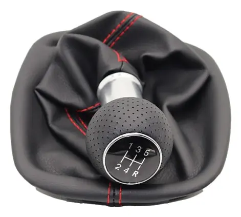 5 / 6 Växlad Bil Växelspaksknopp Med A3-knopp 12mm För VW Passat B5 B5.5 1998-2004 B5 FL (00-05) 3B B5 3B2 3B5 1996-2000-5 HS-023 röd linje 5 HS-023 red line