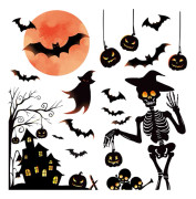 Halloween fönster klistermärken Halloween dekorationer fönster klistermärken
