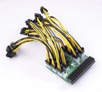 For HP 750W/1200W Server PSU Server Power Conversion 12-port 6-pin CHIPAL Power Module Branch Board with BTC Power Cord