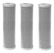 3 st 10\" CTO Aktiverat Kolvattenfilter, Vattenfilterpatroner