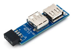 9 Pin PC Motherboard to 2 x USB 2.0 Female Converter for Dongle, Wireless Mouse Receiver