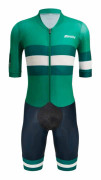 Santini Kortärmad Trisuit Viper Bengal Grönt 3XL Man
