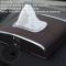 Car Clock Tissue Box Multi-Function Vehicle Instrument Table Paper Towel Box, Style: Clock+Parking Card (Gray)