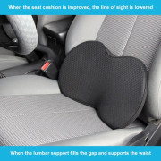 Car mini Seat Cushion Breathable Lumbar Seat Mat (Beige)