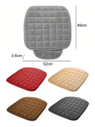 Car Winter Backless Plush Non-slip Non-binding Seat Cushion, Color: Front Row Black