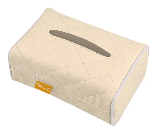 2 PCS GM-020 Car Sun Visor Chair Back Mount Car Paper Towel Box(Beige)