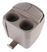 SHUNWEI SD-1605 Multifunction 3 in 1 Car Cup Holder Drink Bottle Can Garbage Can Portable Vehicle Trash Can Bin Rubbish Bin Organizer(Khaki)