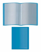Bindning - plastpinne - transparent - Dohe-överdrag - PP-hållare med 10 PP-fickor (80 mic) Soft Blue