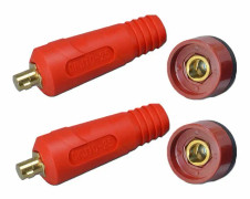Riverweld TIG-svetskabel Panelkontaktuttag Röd DKJ10-25 DKZ10-25 200Amp Dinse Snabbmontering 2 set