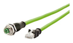 METZ CONNECT 142M2X25010, 1 m, Cat6a, RJ-45, M12, Grön