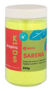 Andra färger Innspiro - Z1752 - Neongul färgad sand 600 gr, för dekoration och hantverk