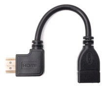 Kabel - tv-kontakt - video - ljud System-s - 79124988 - HDMI 1.4 standard hane till hona kabel - 15 cm - Svart