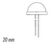 Diffuserande jätte grön LED 20mm