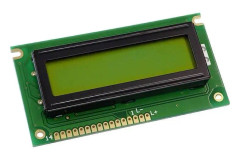 Display Elektronik LCD-display Gulgrön 16 x 2 Pixel (B x H x D) 84 x 44 x 10.1 mm
