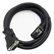 Dtech SVGA-kabel VGA 1 m hane till videokontakt datorskärm 1080p hög upplösning (3 fot, svart)