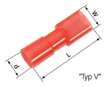 LAPP 61794955 Flatstifthylsa Anslutningsbredd: 4.8 mm Anslutningstjocklek: 0.8 mm 180 ° Helisolerad Röd 100 st