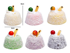 PU Slow Rebound Simulation Bread Model Desktop Decoration, Size: 6x4x4cm(White)
