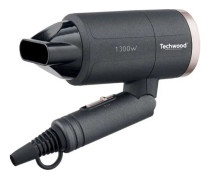 Vikbar hårfön 1300 W Techwood - TSC-1296 - 2 hastigheter - Koncentrator - Vikbart handtag