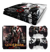 God of War PS4 Slim Cool Body Stickers Färgfilmdekal Vinyl Playstation-konsol och kontroller PS4 Slim Skin Protective Cover