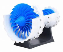 1 st jetmotor 3D-tryckt flygplansmodell Supercharged Engine med
