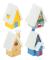 4-pack mini bydekoration julby hus harts hus landskapshus dekoration (5.30X2.50X2.10CM, som visas på bilden)