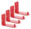 4-pack brandsläckare väggkrok kraftig brandsläckare fäste (7X5.3CM, röd)