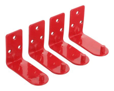 4-pack brandsläckare väggkrok kraftig brandsläckare fäste (7X5.3CM, röd)