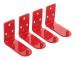 4-pack brandsläckare väggkrok kraftig brandsläckare fäste (7X5.3CM, röd)