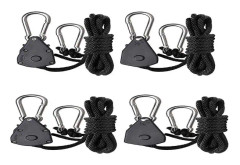 4 st 1/8 tum Heavy Duty Justerbar Växlampa Ratchet Rep Hängare Yo-Yo för Växlampa Armatur Trädgårdsskötsel (Som visas på bilden)