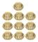 10 st presentförpackning godisbox skalform snacksbox bröllopstillbehör kakbox (9X7.5CM, guld)