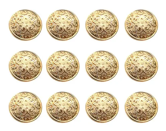 30 st 20 mm Fashion Metallspänne ihåliga knappar handverktyg dun knapp DIY dekorativa sy knappar (Silver) (2X2 cm, som visas på bilden)