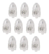 10 Super Bright Ballonglampor LED Mini Partylampor Papperslyktor (Röd) Röd)