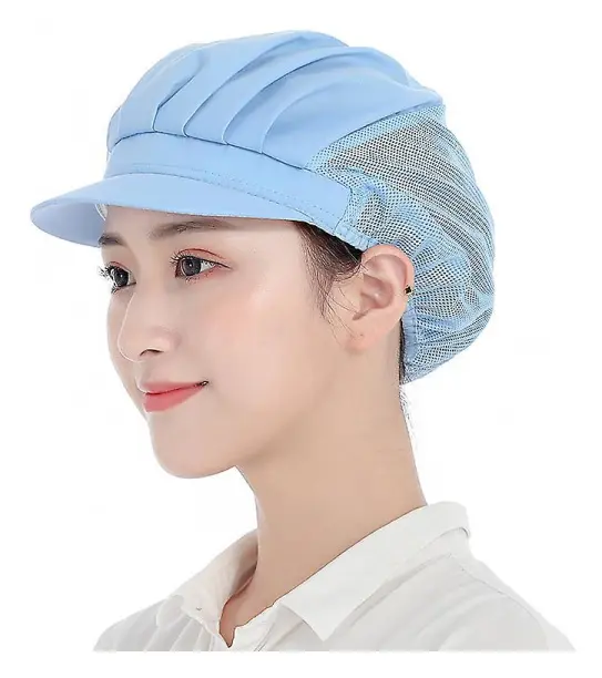 3-pack unisex kockbaskerhattar med mesh för kök, verkstad, fabrik, catering och bageri