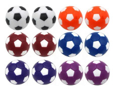 12-delad fotbollsersättning för fotbollsspel, bordfotbollsspel, fotbollsbord (3,6 x 3,6 cm, flerfärgad)