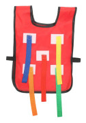Set med interaktiva leksaker svanslekar barn jagar spelväst med band (42X29X0.5CM, röd)