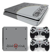 God of War PS4 Slim Cool Body Stickers Färgfilmdekal Vinyl Playstation-konsol och kontroller PS4 Slim Skin Protective Cover