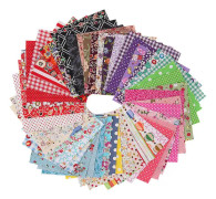 50 st 10x10 cm DIY handgjord bomullslapptäcke handgjord DIY färg (10X10 cm, färg)