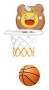 Mini set med sugkopp Punch gratis infraröd induktion Vikbar barnbasketbåge med boll Gul basketbräda