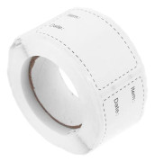 1 rulle frysetiketter matförvaring klistermärken kylskåp frys pappersetiketter matetiketter (250 etiketter per rulle) (6X6CM, vit)