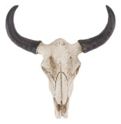 Väggdekoration av djur med longhorn-skalle, kreativ Halloween-present, konst, hantverk (som visas på bilden)
