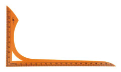 1 L-formad sylinjal, klädsömnadslinjal, sy- och skärlinjal (55,70X31,00X0,30CM, orange)