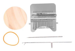 Mini-stoppningsmaskin DIY Bärbar Stoppningsväv Stickmaskin Vävverktyg för Hushåll 14 Krokar