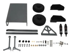 RC Car Trailer Simulering Aluminiumlegering RC Trailer Bilmodell med gummidäck för 1/8 1/10 RC Cars Titanium Färg