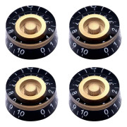 4 st Amber Top Hat Style 6mm gitarrkontrollknoppar för elektrisk gitarr bas volymkontrollknopp, radiodelar ersättning KNOB-S32