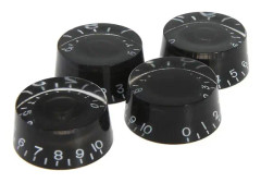 4 st/set Runda gitarrknoppar Volym Tonkontrollknoppar Roterande knoppar för Epiphone Style Elgitarrdelar Ersättning (Svart) Svart)