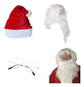 Juldekoration Tomte Skägg och Peruk Set 4PCS för Vuxna