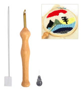 Stickning Broderi Pennstans Set Gör-det-själv-trähandtag Vävning Sömnad Filtningshantverk Set