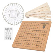 1 set borstad tavla hantverkstavla borstad tillbehör för stickning och knutning med stift och linjal (20.50X20.50X1.00CM, som visas på bilden)