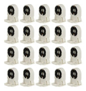20 T8/g13 lysrörslamphållare värmebeständiga lamphållare för hemmakontor sovrumslamprörshållare (vit) (3,6X2,8X2,2cm, vit)